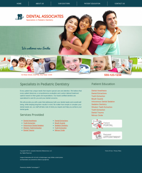 Pediatric Dentistry Website Preview #1
