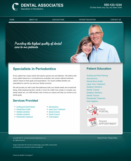 Periodontics Website Preview #5