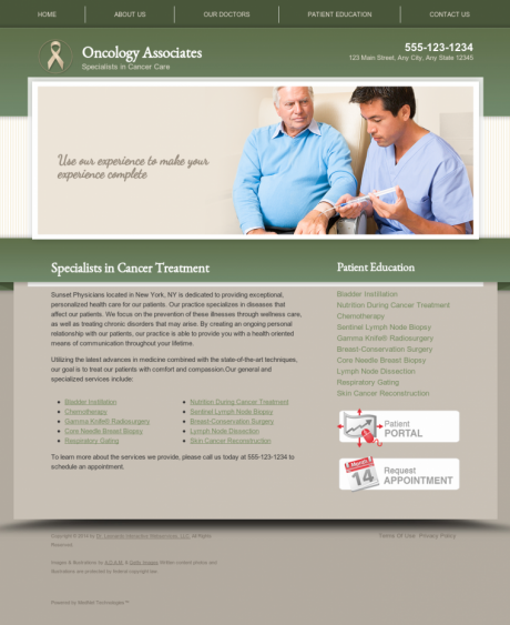 Oncology Website Preview #5