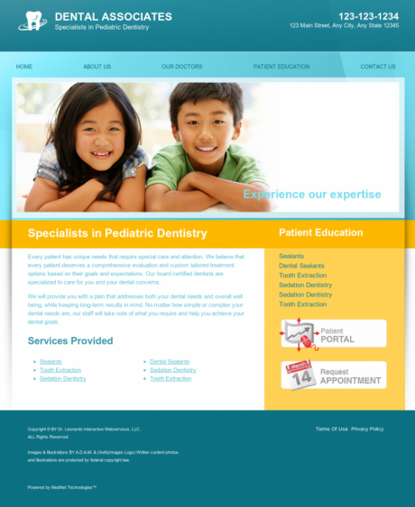 Pediatric Dentistry Website Preview #3