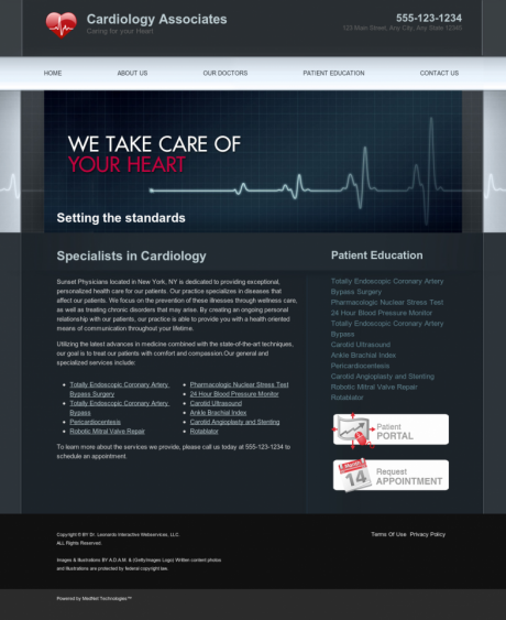 Cardiovascular Website Preview #5