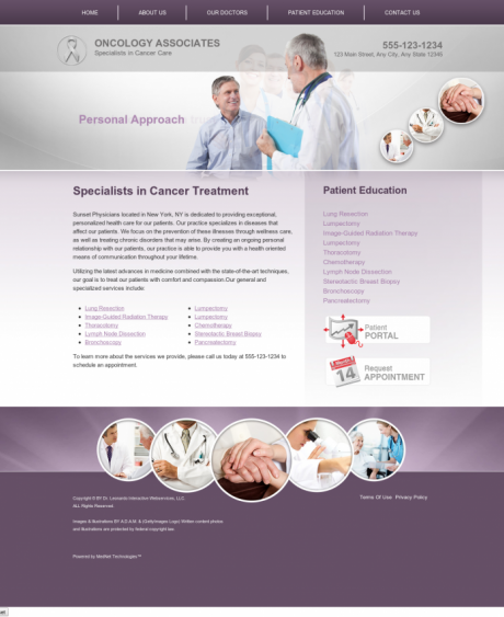 Oncology Website Preview #6