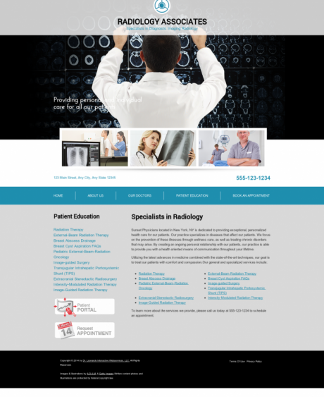 Radiology Website Preview #1