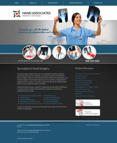 Hand Surgery Website Preview #3