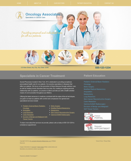 Oncology Website Preview #7