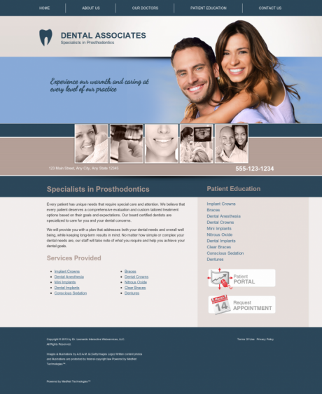 Prosthodontics Website Preview #1