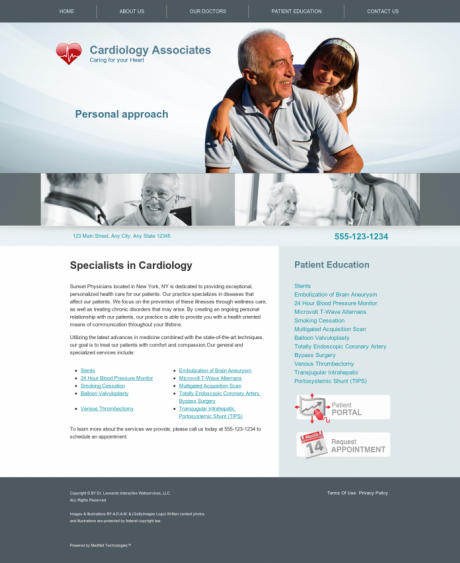 Cardiovascular Website Preview #1