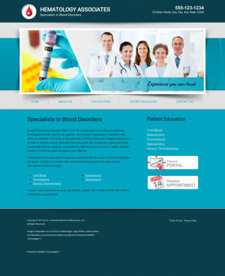 Hematology Website Preview #7