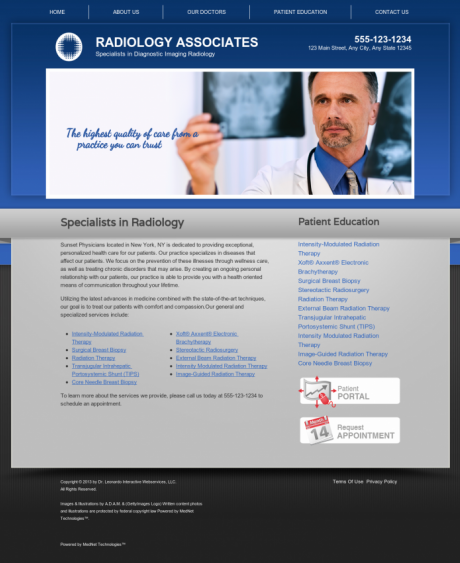 Radiology Website Preview #9