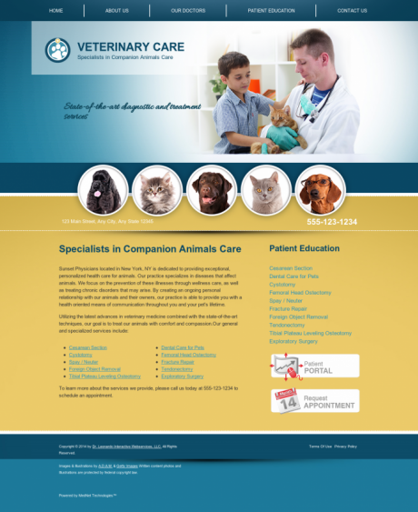 Veterinary Website Preview #5