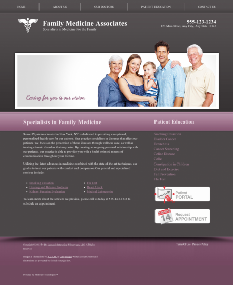 Family Medicine Website Preview #4