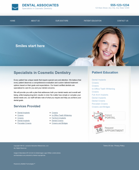 Cosmetic Dentistry Website Preview #8