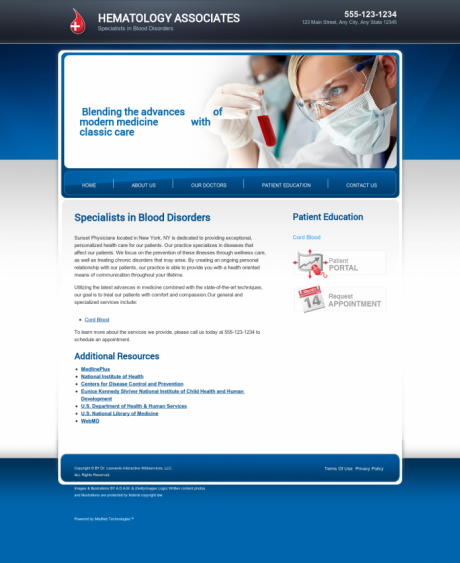 Hematology Website Preview #9