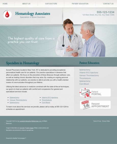 Hematology Website Preview #10
