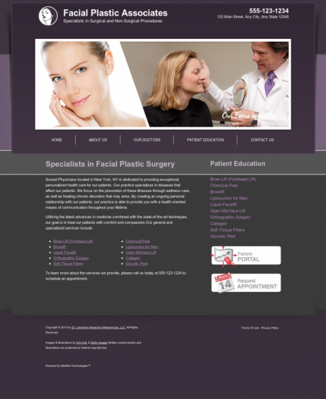 Facial Plastic Surgery Website Preview #8
