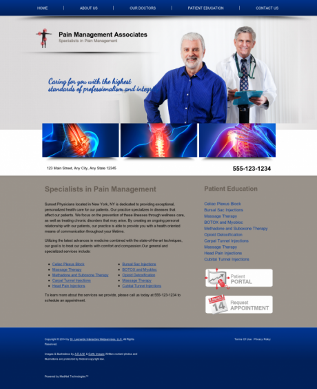 Pain Medicine Website Preview #9