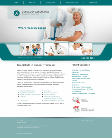 Oncology Website Preview #8