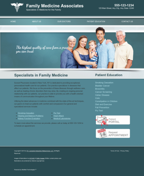 Family Medicine Website Preview #7