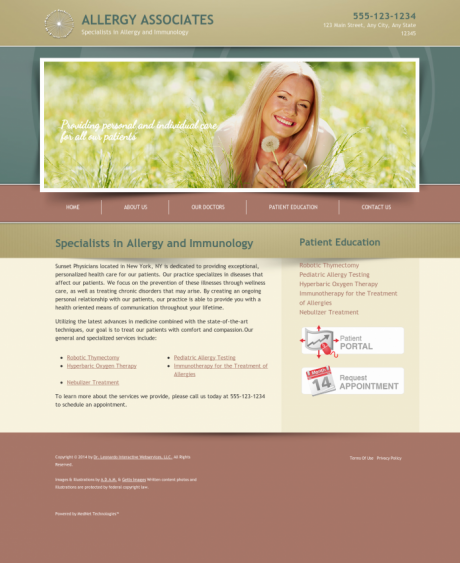Allergy & Immunology Website Preview #3