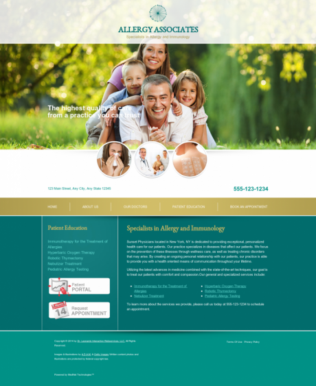 Allergy & Immunology Website Preview #2