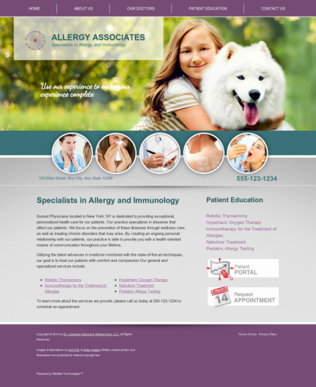 Allergy & Immunology Website Preview #7