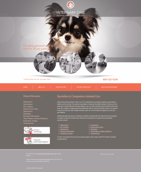 Veterinary Website Preview #3