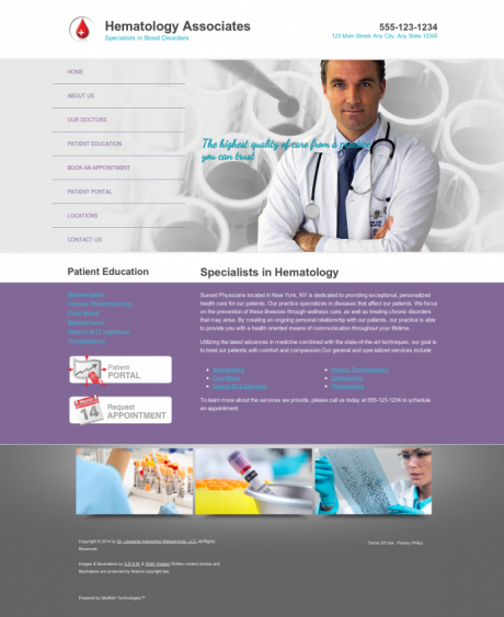Hematology Website Preview #11