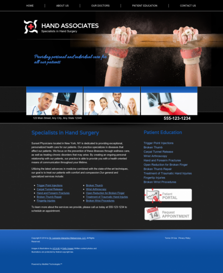 Hand Surgery Website Preview #5