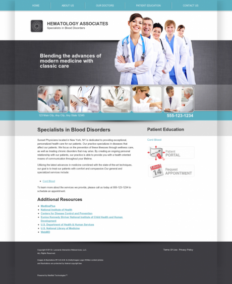 Hematology Website Preview #12