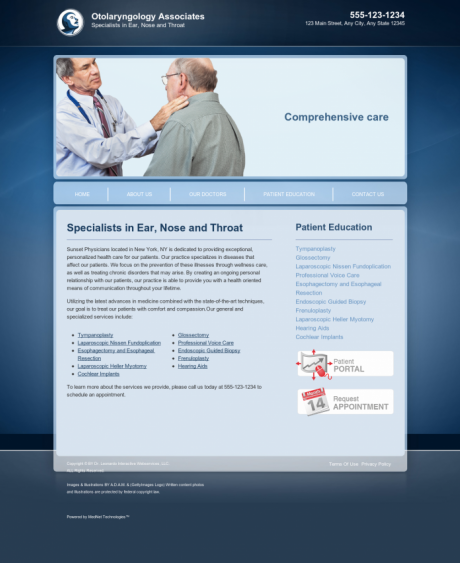 Otolaryngology Website Preview #10