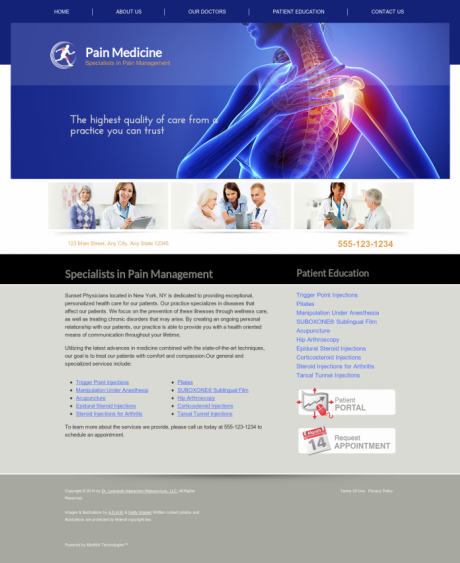 Pain Medicine Website Preview #12