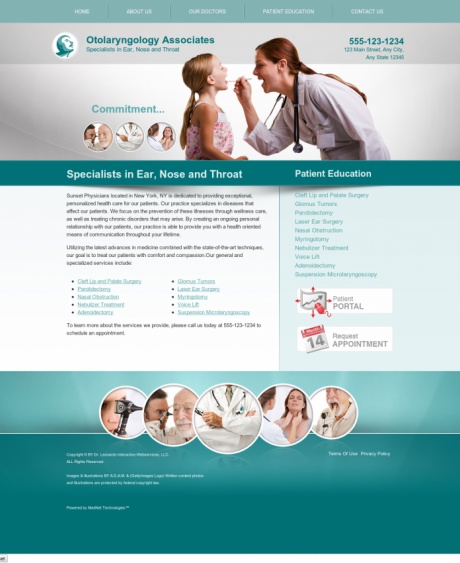 Otolaryngology Website Preview #11