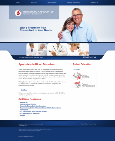 Hematology Website Preview #13