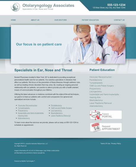 Otolaryngology Website Preview #12