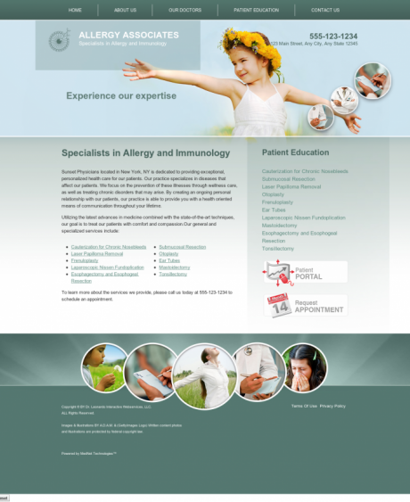 Allergy & Immunology Website Preview #11