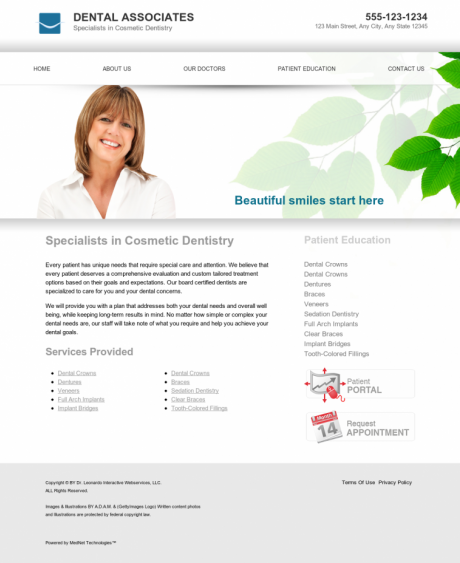 Cosmetic Dentistry Website Preview #13