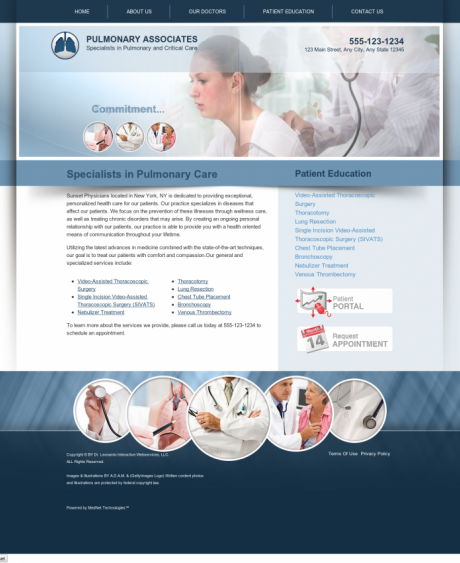 Pulmonary Disease Website Preview #4
