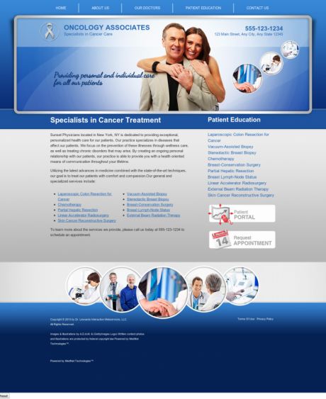 Oncology Website Preview #11