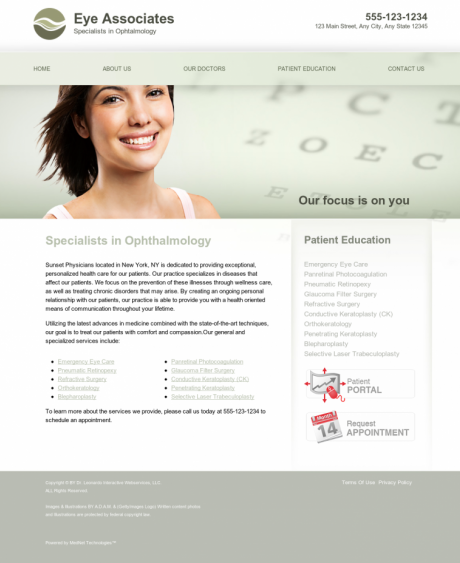Ophthalmology Website Preview #16