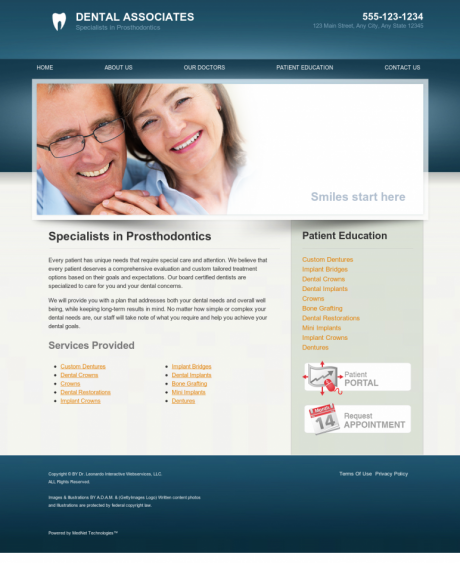 Prosthodontics Website Preview #12