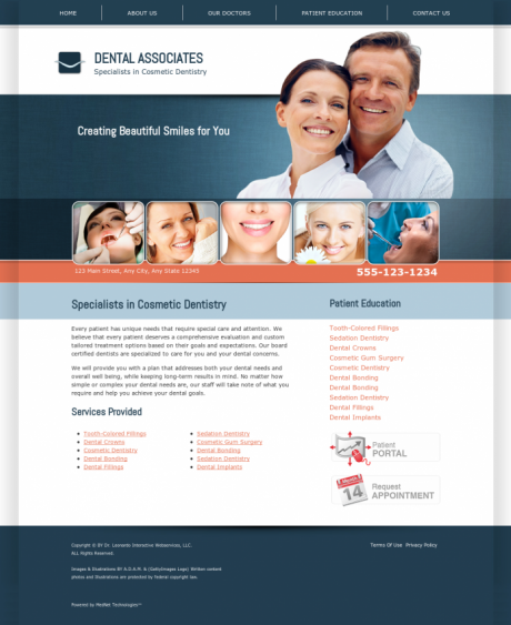 Cosmetic Dentistry Website Preview #1