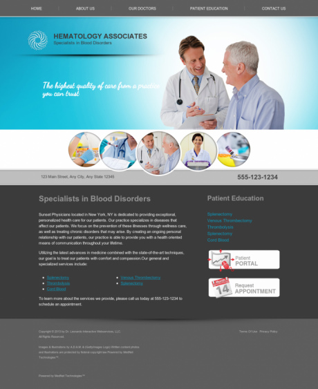 Hematology Website Preview #15