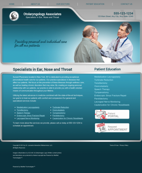 Otolaryngology Website Preview #16