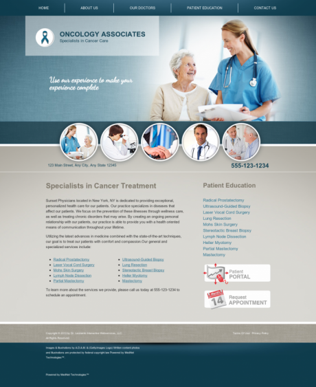 Oncology Website Preview #15