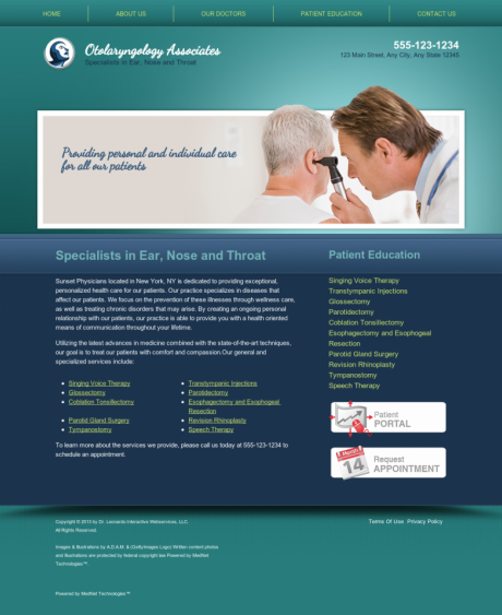 Otolaryngology Website Preview #17
