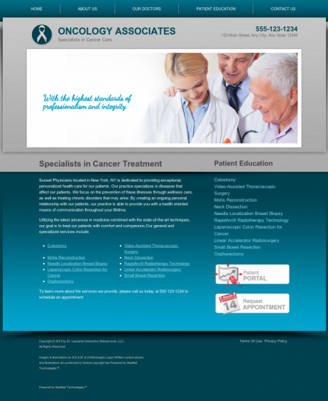 Oncology Website Preview #17