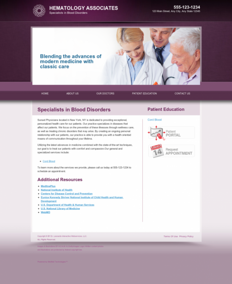 Hematology Website Preview #17