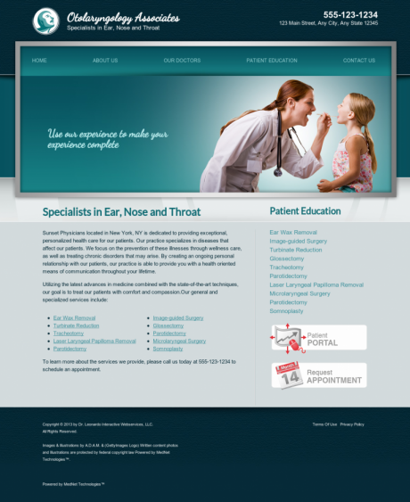 Otolaryngology Website Preview #18