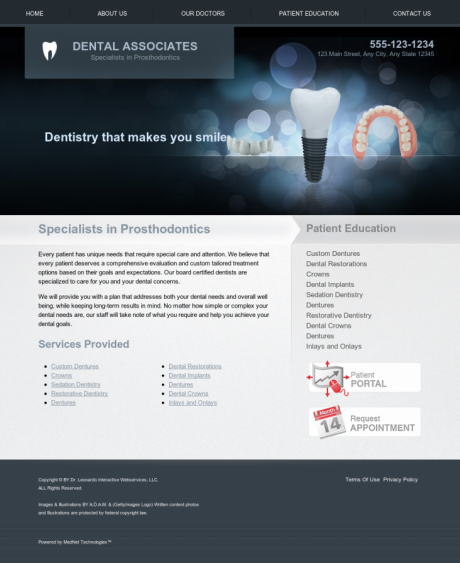 Prosthodontics Website Preview #14