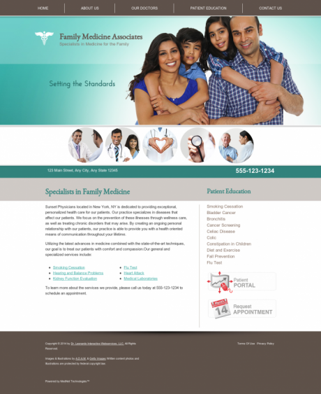 Family Medicine Website Preview #1